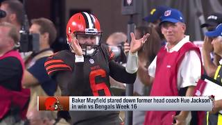 Baker Mayfield on former head coach Hue Jackson stare down: 'If you don't like i