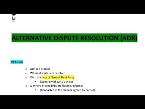 Alternative Dispute Resolution (ADR) | Arbitration, Conciliation ...