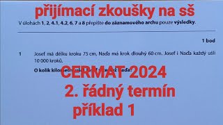 CERMAT 2024, 2.řádný termín, příklad 2, přijímací zkoušky na sš