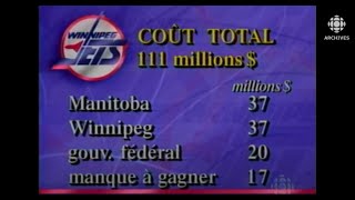 En 1995, plusieurs tentatives pour sauver l’équipe de hockey des Jets de Winnipeg