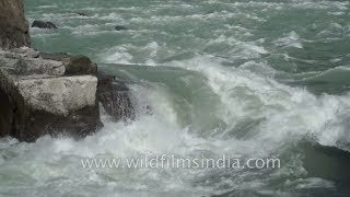 Slow motion of Arunachal Pradesh's wild gushing river, Lohit