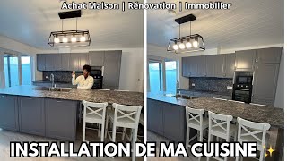 Installation Cuisine 😍✨ \u0026 Carrelage de la douche #achatmaison #renovation #immobilier #travauxmaison