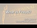 What is Fraud?