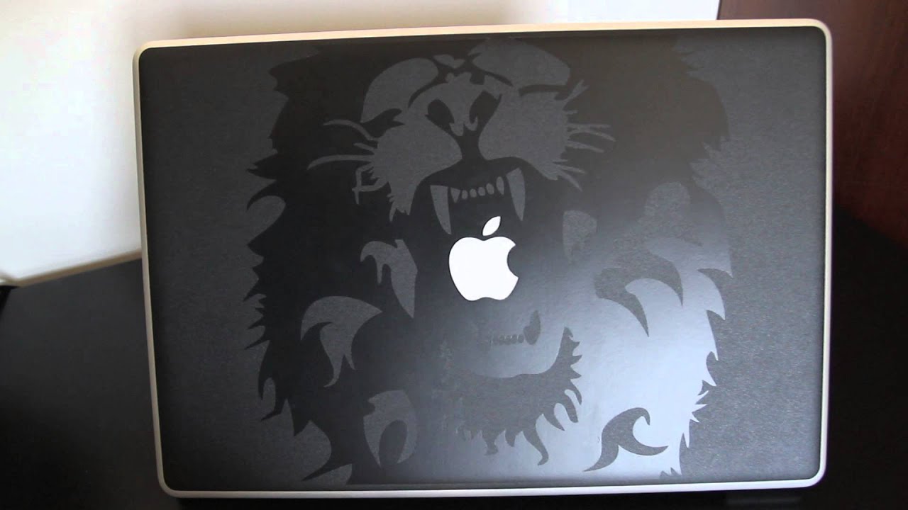 Mac Decals Dark Roar For Macbook Pro 17 Youtube