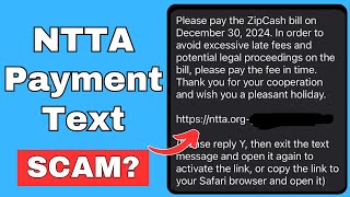 ZipCash Lane Text Scam || Fake NTTA.org Payment Text message
