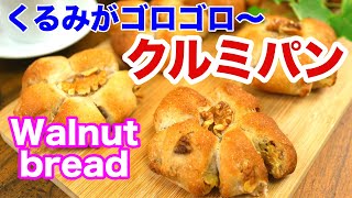 初心者も簡単！手捏ねで本格！たっぷりクルミパンの作り方　Walnut bread