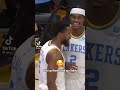 Jarred Vanderbilt and Malik Beasley show some love on the mic