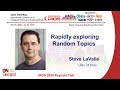 IROS 2020 Keynote --Steve Lavalle: Rapidly exploring Random Topics