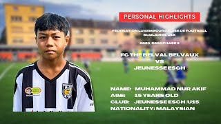 (16.03.2023) Muhammad Nur Akif | 15 | Personal Highlights