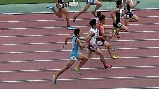 2017静岡県高校総体　男子100m　決勝スローモーション