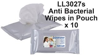 LL3027s Anti Bacterial Wipes in Pouch x 10