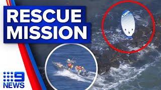Teens survive night drifting in cold choppy water on paddle boards | 9 News Australia
