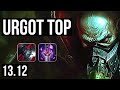 URGOT vs NASUS (TOP) | 10/0/3, Rank 7 Urgot, Legendary | EUW Master | 13.12