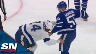 Mark Giordano And Zach Bogosian Drop The Gloves As Tempers Flare Between Maple Leafs And Lightning