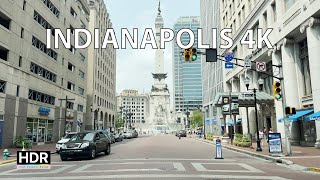Driving Indianapolis 4K HDR - Downtown to Indianapolis Motor Speedway - USA