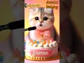 JOURNEE HAPPY BIRTHDAY | HAPPY BIRTHDAY SONG WITH NAMES | Adorable Cute Cat 😺  #happybirthday #cats