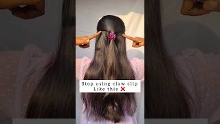 try this high ponytail hairstyle hack with claw clip/#hairstyle #hair #hairtutorial #hacks #shorts