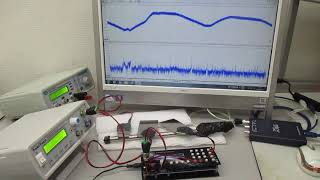 ３種類のスイープ発振による超音波実験