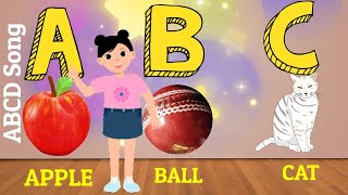 Phonics Song With Three Words - Abcd Song  - A For Apple  Alphabet Song For Kids - ABC Song