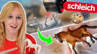 Ik ga ZELF een SCHLEICH PAARD maken! 😳 3D printen + repainten 🐴 *Challenge*