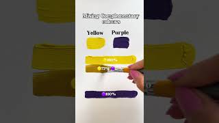 Mixing complementary colours #art #colormixing #colortheory #painting