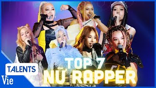 So tài top 7 nữ rapper hệ chiến tại vòng đối đầu và bứt phá Rap Việt 2024