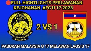 🔴FUUL HIGHTLIGHTS PERLAWANAN ANTARBANGSA PASUKAN MALAYSIA MENENTANG LAOS|| PIALA AFC 2023