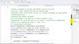 Calculate Gross Pay using If Condition
