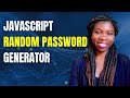 Javascript Random Password Generator Tutorial