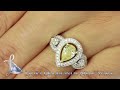 fd sold 056 1.91 carat fancy yellow pear shape diamond engagement ring 18k white gold