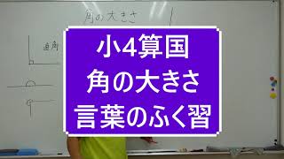 ナンバーワンゼミナール　小4算国　24,5,30 ダイジェスト版(角の大きさ・言葉のふく習)