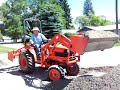 kubota tractor moving gravel