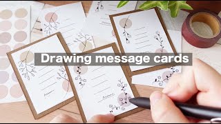 How to make  simple and stylish message card｜DAISO Stationery HAUL