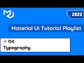 Material UI Typography Component | Material UI 5 Tutorial | Typography in Material UI #4