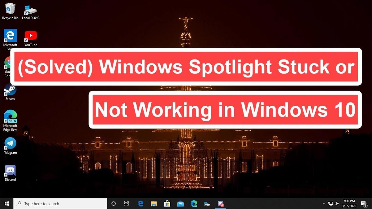 (Solved) Windows Spotlight Stuck Or Not Working In Windows 10 - YouTube