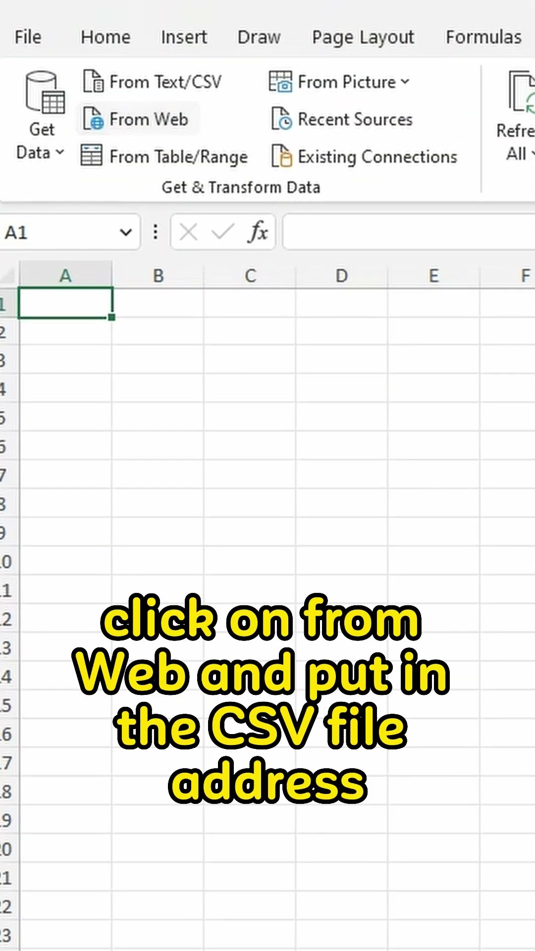 Microsoft Power Query Trick - Load csv/Excel file directly from Web address