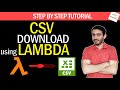 How to Download and Process a CSV File with AWS Lambda (using Python) | Step by Step Tutorial