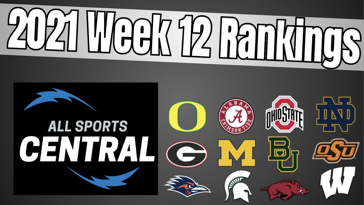 2021 Week 12 College Football Rankings