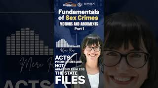 Fundamentals of Sex Crimes