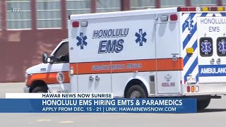 Honolulu EMS hiring new EMTs and paramedics