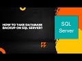 How to take database Backup on SQL Server?