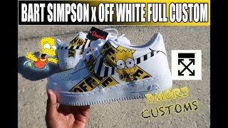 custom air force 1 bart simpson
