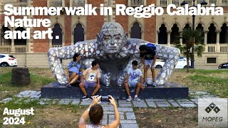 Summer Walk in the City of Reggio Calabria | 4K HDR. Slow TV Italy.