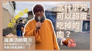 【海濤法師開示】念什麼咒可以超度吃掉的肉？（有字幕）