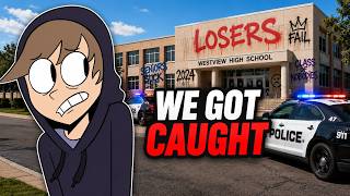 I Spray Painted My School at 2 AM... Big Mistake