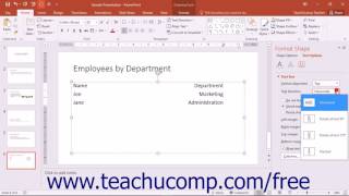 PowerPoint 2016 Tutorial Setting Text Options Microsoft Training