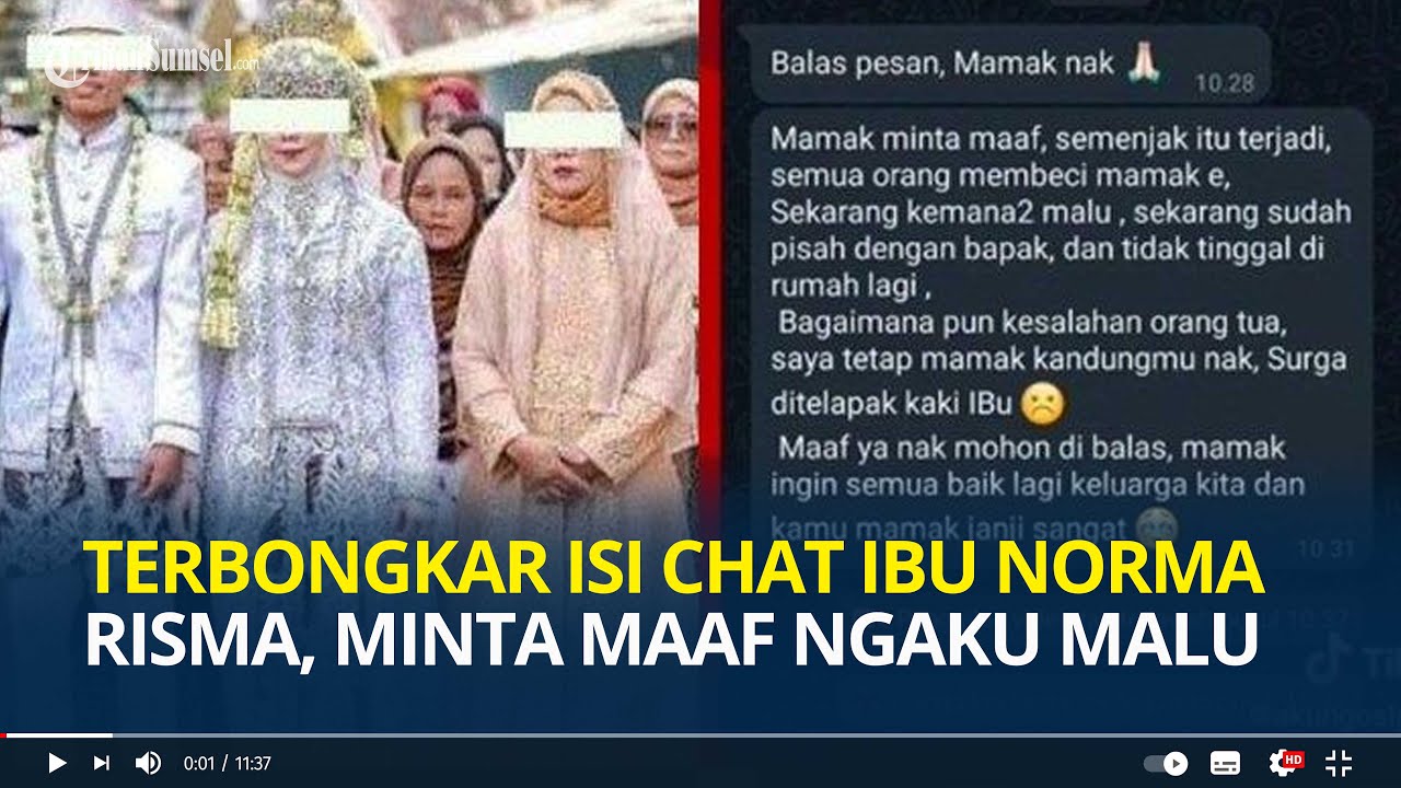 Terbongkar Isi Chat Ibu Norma Risma, Minta Maaf Ngaku Malu Selingkuh ...