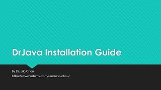 DrJava IDE Installation Guide