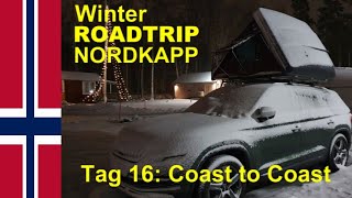 North Cape Winter Roadtrip Day 16: Coast to Coast | TIMELAPSE | Rooftop tent