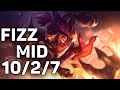 LITTLE DEVIL FIZZ vs MALZAHAR MID - 10/2/7 KDA Ranked | League of Legends Gameplay (No Commentary)